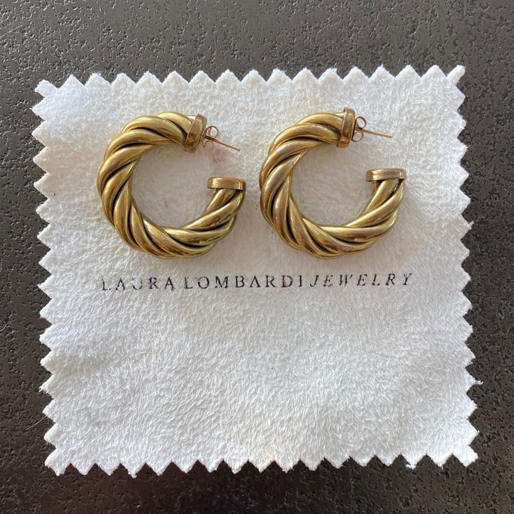 Laura Lombardi Gold Hoop Earrings